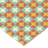 Retro Mitte Jahrhundert Modernes Diamantmuster Kurzer Tischläufer (Ecke)