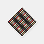 Retro Mitte Jahrhundert Modernes Diamantmuster Serviette (Ecke)