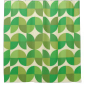 Retro Mitte Jahrhundert Modernes geometrisches Mus Duschvorhang (Vorderseite)