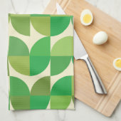 Retro Mitte Jahrhundert Modernes geometrisches Mus Geschirrtuch (Viertel Falte)