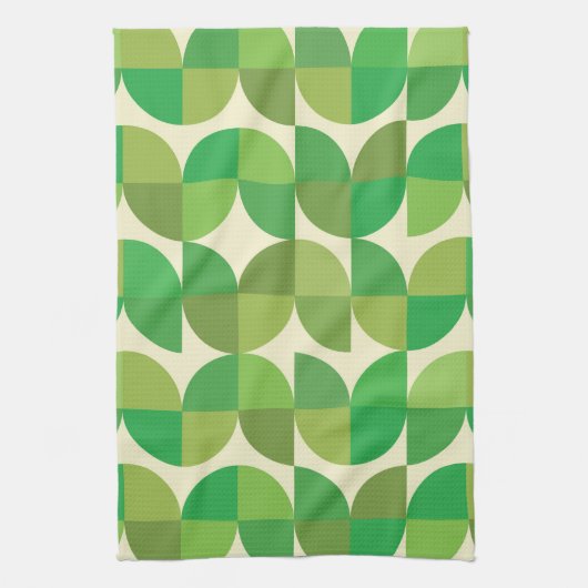 Retro Mitte Jahrhundert Modernes geometrisches Mus Geschirrtuch (Vertikal)