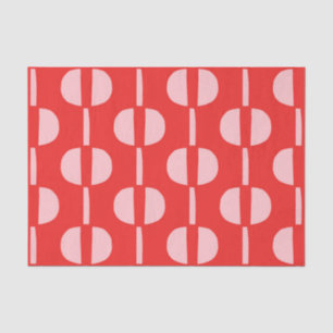 Retro Mitte Jahrhundert Modernes geometrisches Mus Seidenpapier