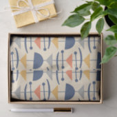 Retro Mitte Jahrhundert Modernes geometrisches Mus Seidenpapier (Geschenk)