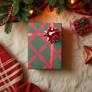 Retro Mitte Jahrhundert Modernes Holiday Geometric Geschenkpapier