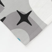 Retro Mitte Jahrhundert Modernes kosmisches Abstra Fleecedecke (Ecke)