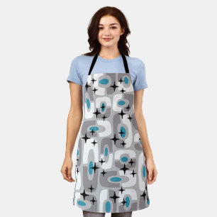 Retro Mitte Jahrhundert Modernes kosmisches Abstra Schürze