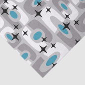 Retro Mitte Jahrhundert Modernes kosmisches Abstra Seidenpapier (Ausschnitt)