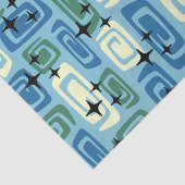 Retro Mitte Jahrhundert Modernes kosmisches Abstra Seidenpapier (Ausschnitt)