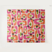 Retro Mitte Jahrhundert Modernes kosmisches Abstra Wandteppich (Vorderseite (Horizontal))