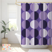 Retro Mitte Jahrhundert Modernes Lila Duschvorhang
