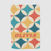 Retro Mitte Jahrhundert Modernes Muster Golfhandtuch (Vorderseite)