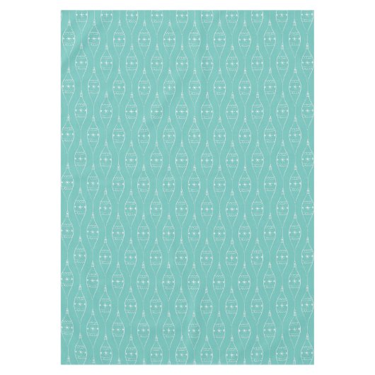 Retro Mitte Jahrhundert Modernes Ornament Muster Tischdecke (Vorderseite)