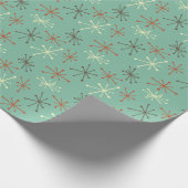 Retro Mitte Jahrhundert Modernes Sputnik Wrapping  Geschenkpapier (Ecke)