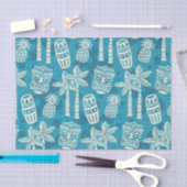 Retro Mitte Jahrhundert Modernes Tiki Muster Seidenpapier (Handwerk)