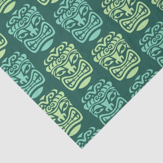 Retro Mitte Jahrhundert Modernes Tiki Muster Seidenpapier (Ausschnitt)