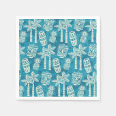 Retro Mitte Jahrhundert Modernes Tiki Muster Serviette (Vorderseite)