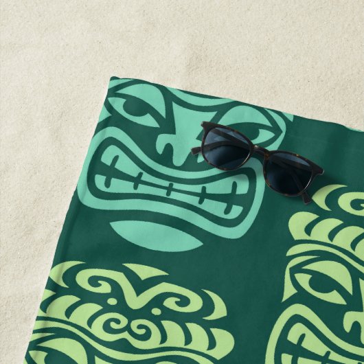 Retro Mitte Jahrhundert Modernes Tiki Muster Strandtuch (Beispiel)