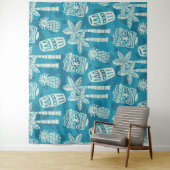 Retro Mitte Jahrhundert Modernes Tiki Muster Wandteppich (Beispiel)