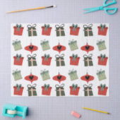 Retro Mitte Jahrhundert Modernes Weihnachtsmuster Seidenpapier (Basteln)