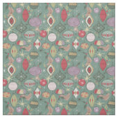 Retro Mitte Jahrhundert Ornament Stoff, grün Stoff (Muster)