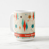 Retro Mitte Jahrhundert Sternexplosion Diamond Per Kaffeetasse (Vorderseite Links)