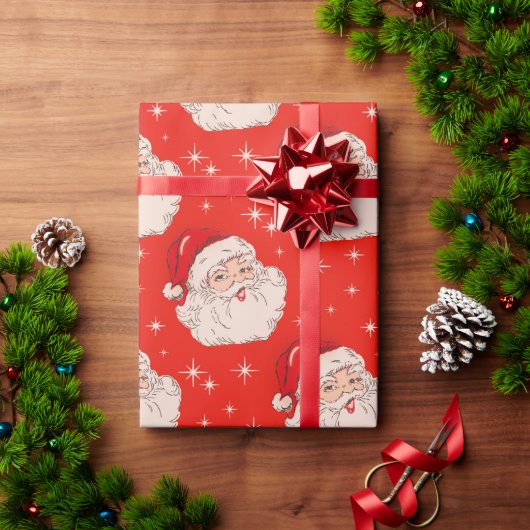 Retro Mitte Jahrhundert Weihnachten Geschenkpapier (Feiertagsgeschenk)