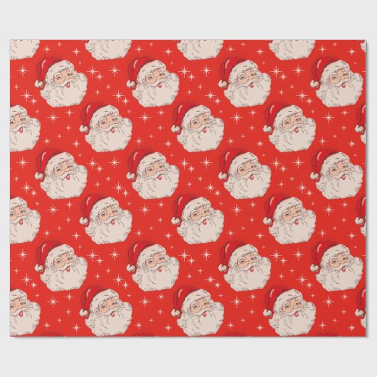 Retro Mitte Jahrhundert Weihnachten Geschenkpapier (Flach)