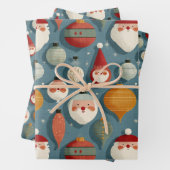 Retro Mitte Jahrhundert Weihnachten Geschenkpapier Set (Beispiel)