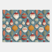 Retro Mitte Jahrhundert Weihnachten Geschenkpapier Set (Vorderseite)