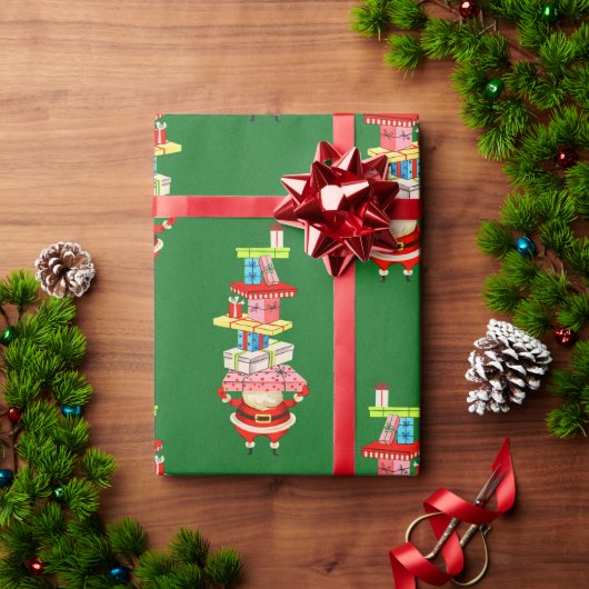 Retro Mitte Jahrhundert Weihnachten Weihnachten mi Geschenkpapier (Feiertagsgeschenk)