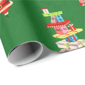 Retro Mitte Jahrhundert Weihnachten Weihnachten mi Geschenkpapier (Rolleneckpunkt)