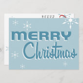 Retro Mitte Jahrhunderts Weihnachtszeit Party Einl Einladung (Vorne/Hinten)