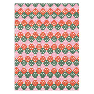 Retro Mittel Mod Atom-Muster Rosa Grün Weihnachten Tischdecke