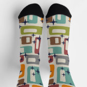 Retro-Mittel-Moderne-Abstraktes Muster Socken (Oben)