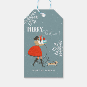 Retro-Mittelalter-Modern-Christmas-Feiertag Geschenkanhänger