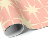 Retro Mittelalter Moderne Sterne Muster rot Rosa Geschenkpapier (Rolleneckpunkt)