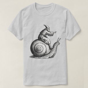Retro-Mittelalter-Schneckenreiter, Vintage-90er-Re T-Shirt