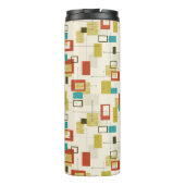 Retro Mittelalterliche, bunte geometrische Formen Thermosbecher (Rückseite)