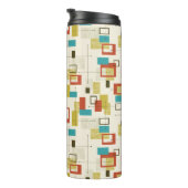 Retro Mittelalterliche, bunte geometrische Formen Thermosbecher (Nach rechts gedreht)