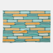 Retro Mittelalterliches Tessin Pinakothek Züst Wei Geschirrtuch (Horizontal)