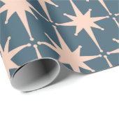 Retro Mitteljahrhundert Moderne 50er-Sternexplosio Geschenkpapier (Rolleneckpunkt)