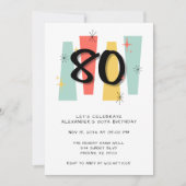 Retro Mitteljahrhundert - Moderne Farben Einladung (Vorderseite)