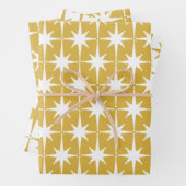Retro Mitteljahrhundert Moderne Sternexplosionen M Geschenkpapier Set (Beispiel)