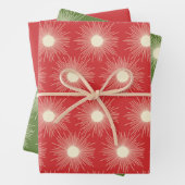 Retro Mitteljahrhundert Moderne Weihnachtssunburge Geschenkpapier Set (Beispiel)