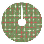 Retro Mitteljahrhundert Moderne Weihnachtszeit-Ste Polyester Weihnachtsbaumdecke (Vorderseite)