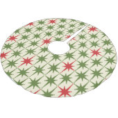 Retro Mitteljahrhundert Moderne Weihnachtszeit-Ste Polyester Weihnachtsbaumdecke (Schrägansicht)