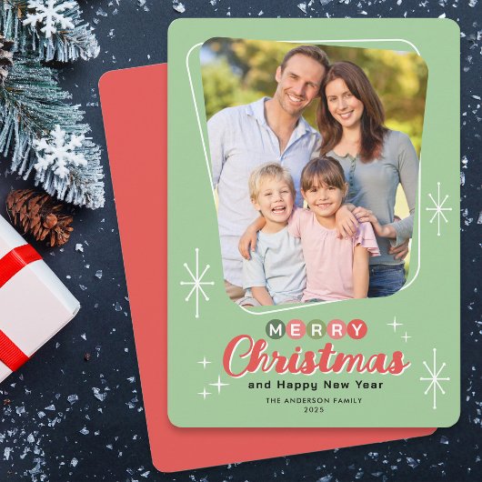 Retro Mitteljahrhundert Modernes Foto Weihnachten