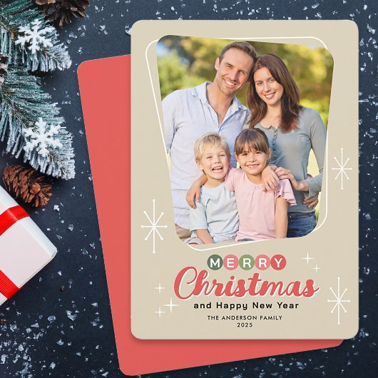 Retro Mitteljahrhundert Modernes Foto Weihnachten