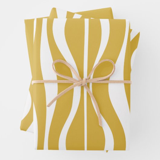 Retro Mitteljahrhundert Modernes Hourglass Abstrak Geschenkpapier Set (Beispiel)