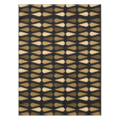 Retro Mitteljahrs Teardrops Black Brown Tischdecke (Vorderseite)